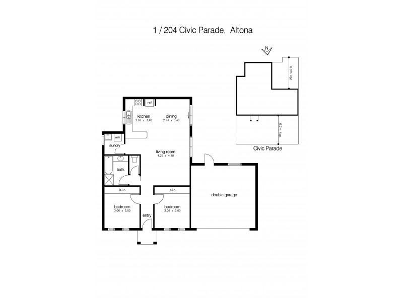 1/204 Civic Parade, Altona VIC 3018 Floorplan