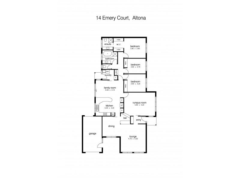 14 Emery Court, Altona VIC 3018 Floorplan