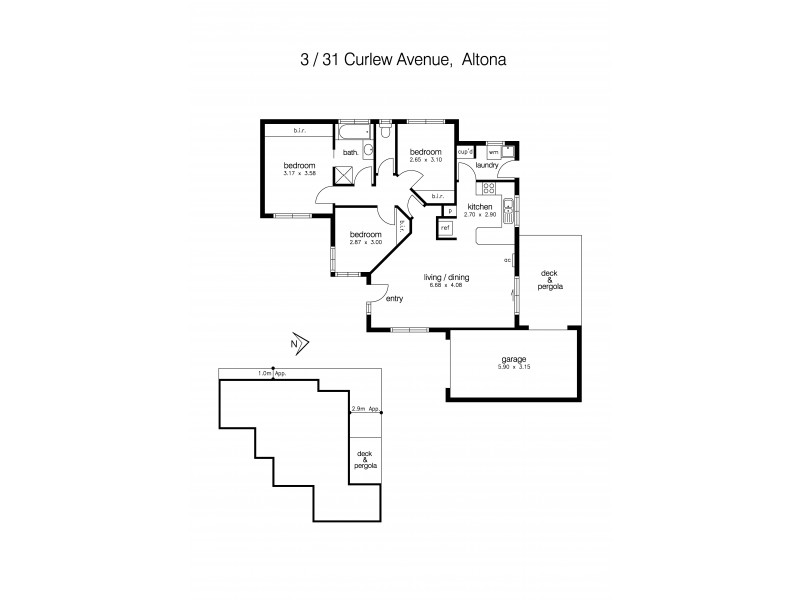 3/31 Curlew Ave, Altona VIC 3018 Floorplan