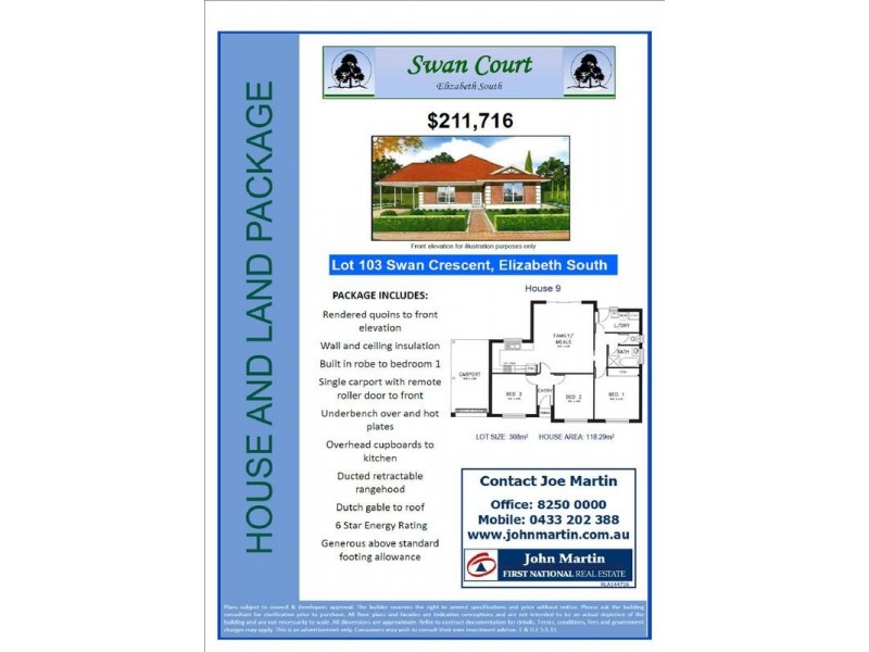 Lot 103 Swan Crescent, Elizabeth South SA 5112