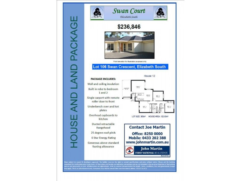 Lot 106 Swan Crescent, Elizabeth South SA 5112