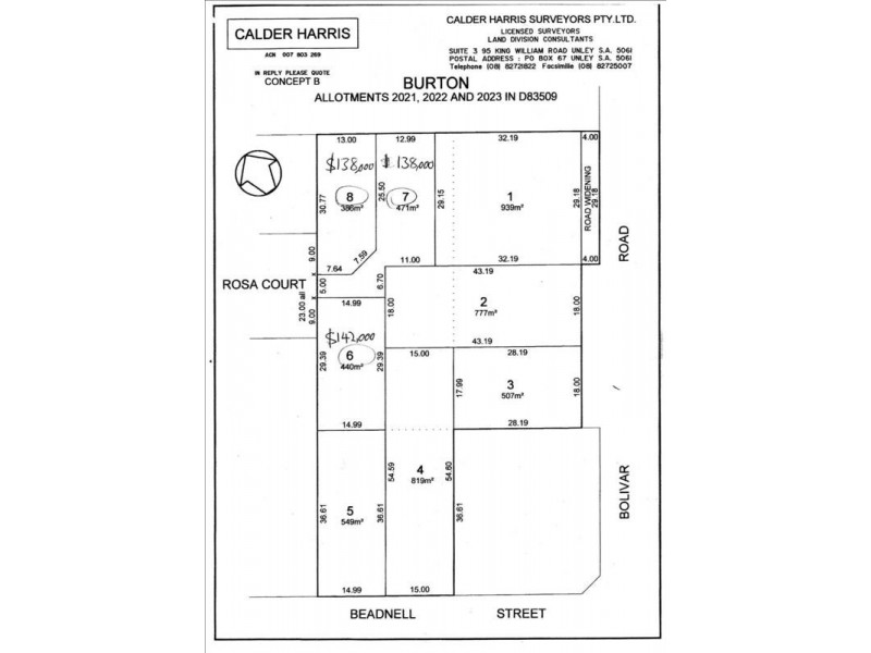 Lot 6, 7 & 8, 85 Bolivar Road, Burton SA 5110