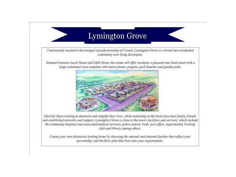 Lot 1 Jacob & Edith Sts, Lymington Grove, Cowell SA 5602
