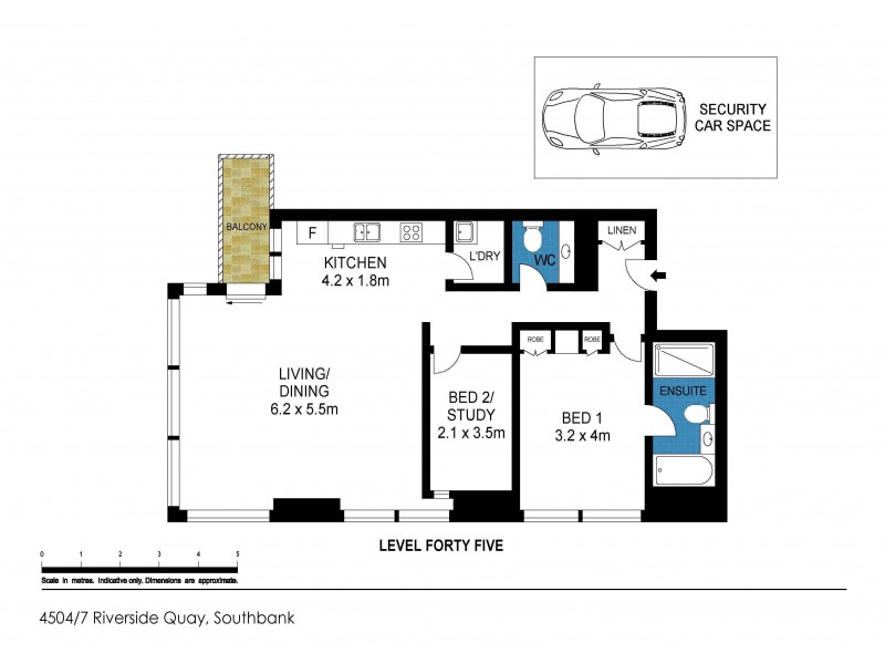 4504/7 Riverside Quay, Southbank VIC 3006 Floorplan