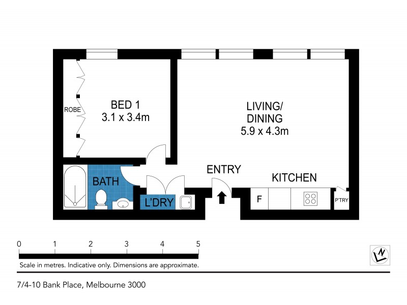 7/4-10 Bank Place, Melbourne VIC 3000 Floorplan