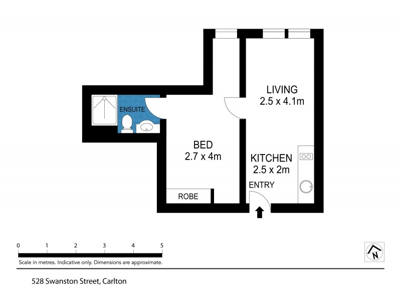 817/528 Swanston Street, Carlton VIC 3053 Floorplan