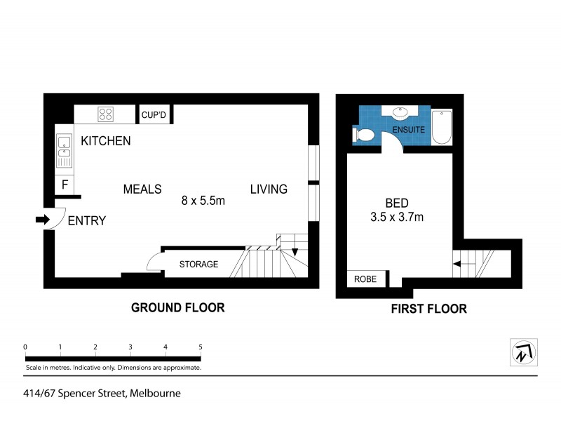 414/63 Spencer Street, Melbourne VIC 3000 Floorplan