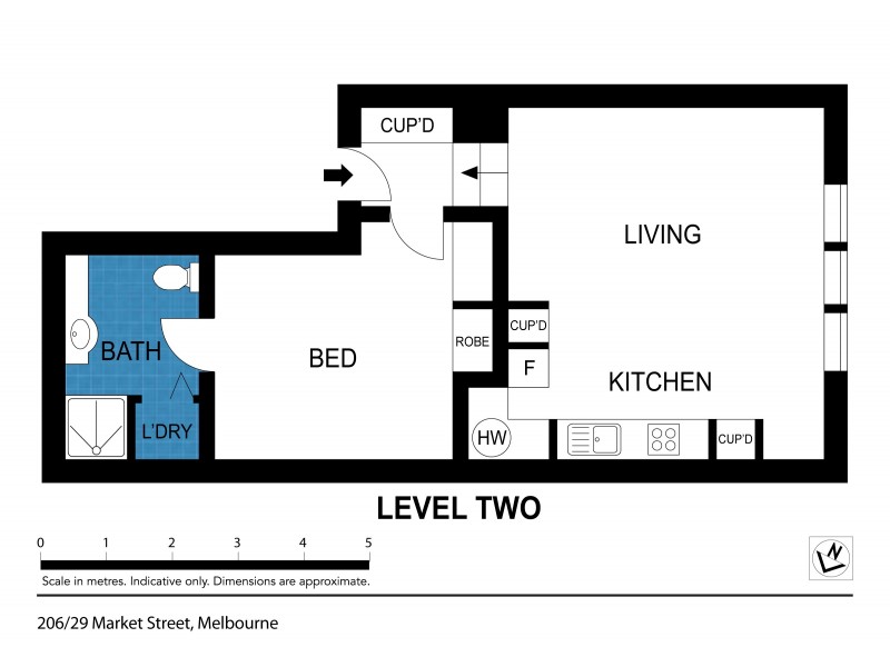 206/29 Market Street, Melbourne VIC 3000 Floorplan