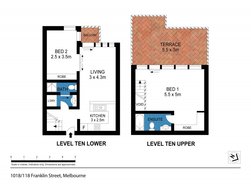1018/118 Franklin Street, Melbourne VIC 3000 Floorplan