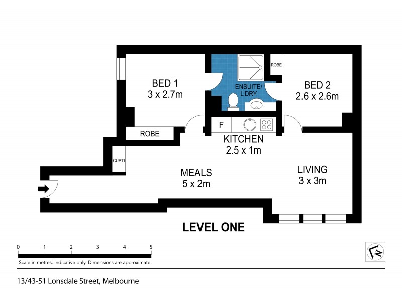 13/43 Lonsdale Street, Melbourne VIC 3000 Floorplan