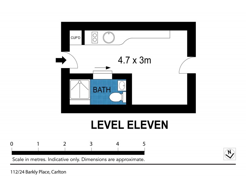 112/24 Barkly Place, Carlton VIC 3053 Floorplan