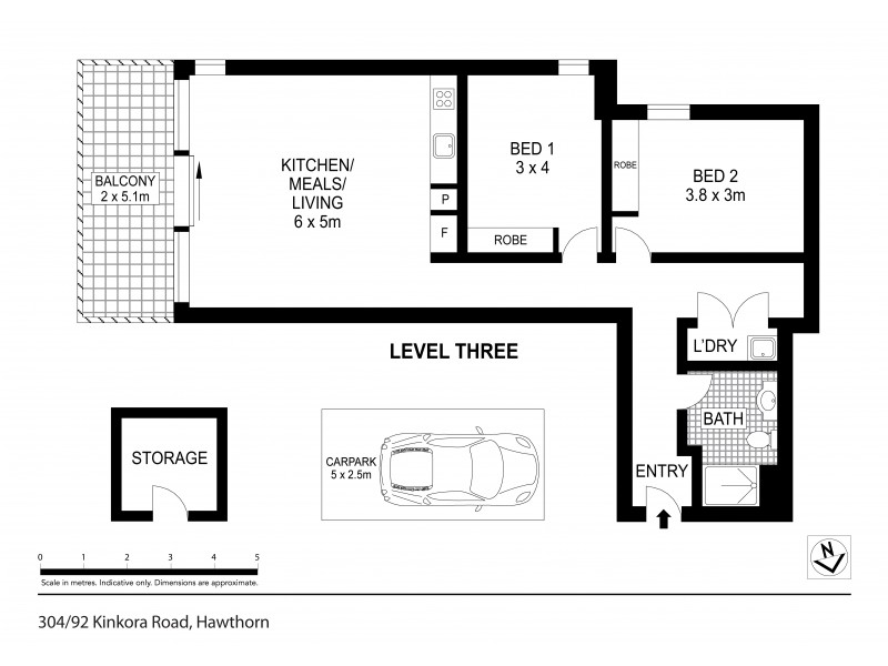 304/92 Kinkora Road, Hawthorn VIC 3122 Floorplan