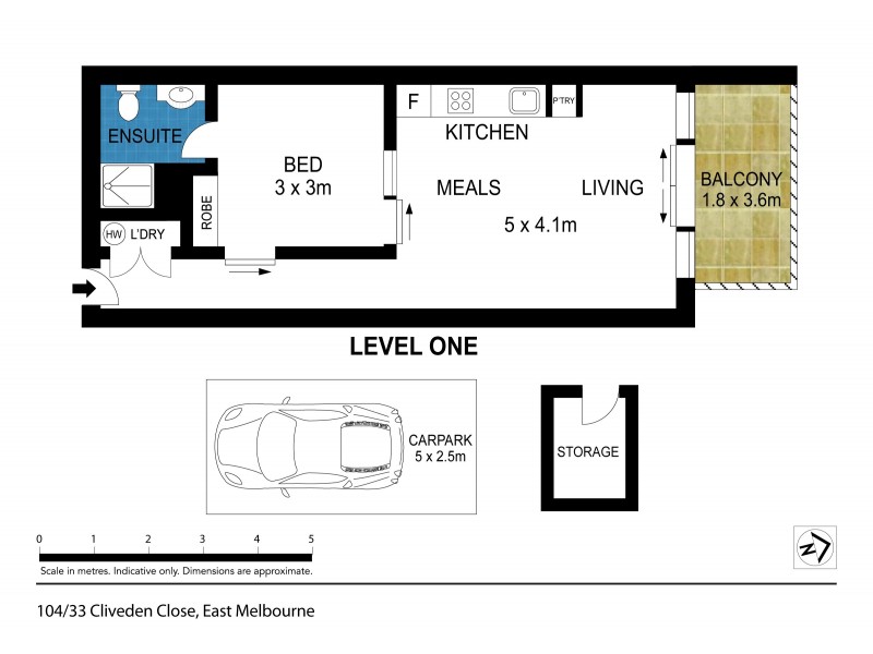 104/33 Cliveden Close, East Melbourne VIC 3002 Floorplan