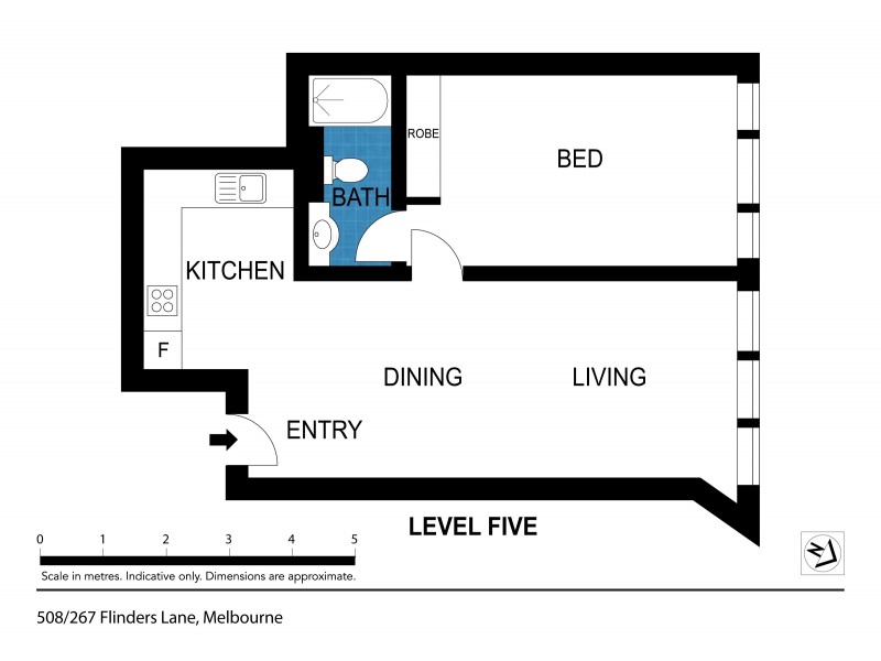 508/267 Flinders Lane, Melbourne VIC 3000 Floorplan