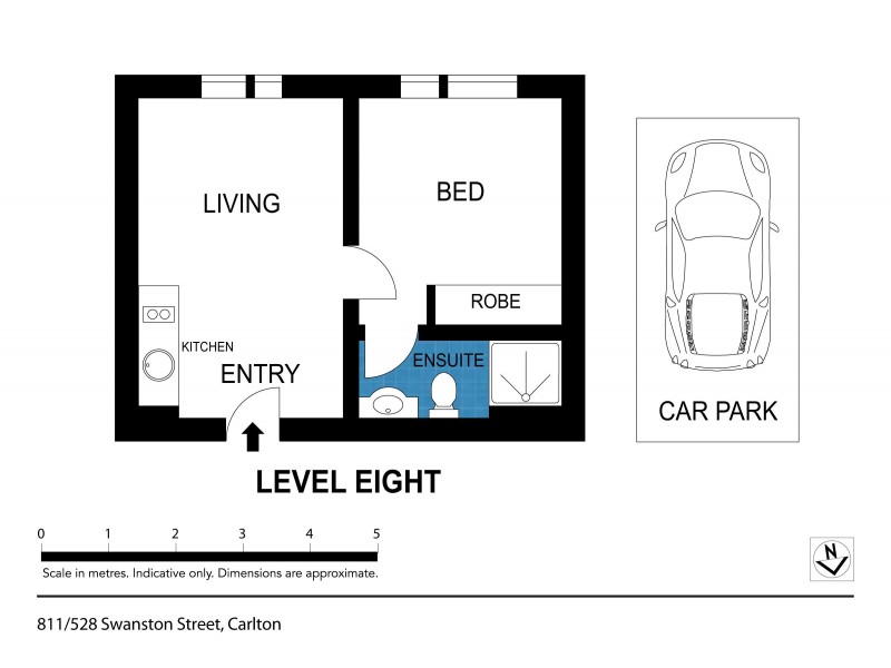 811/528 Swanston Street, Carlton VIC 3053 Floorplan