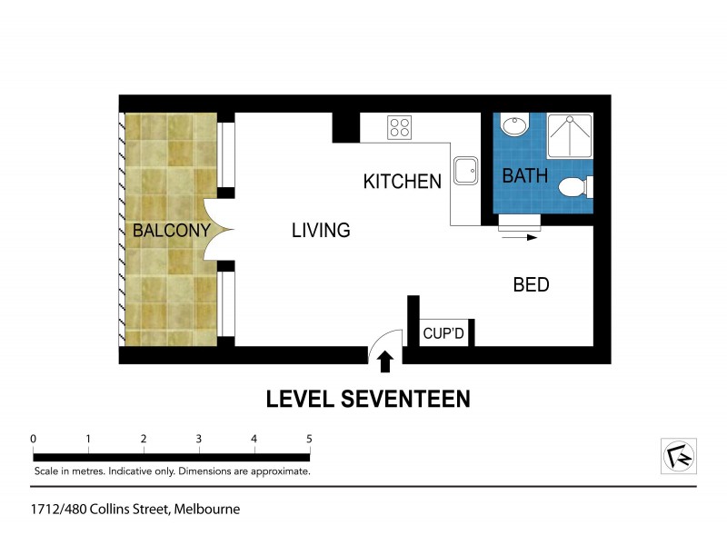 1712/480 Collins St, Melbourne VIC 3000 Floorplan