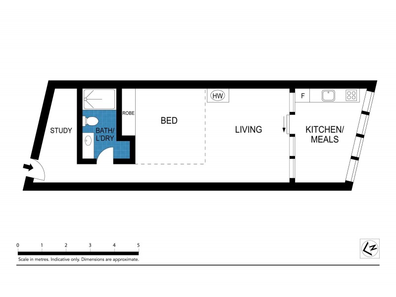 1203/565 Flinders Street, Melbourne VIC 3000 Floorplan