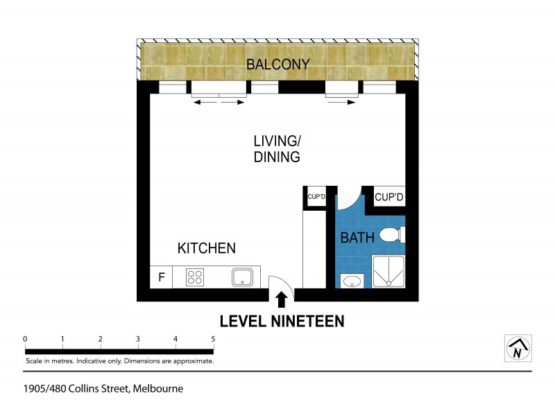 1905/480 Collins St, Melbourne VIC 3000 Floorplan
