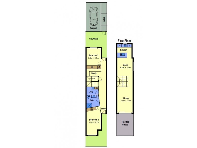 1/186A Derby St, Pascoe Vale VIC 3044 Floorplan