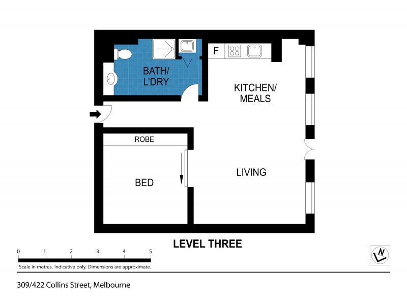 309/422 Collins Street, Melbourne VIC 3000 Floorplan