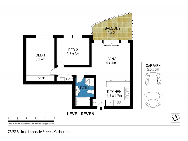 73/538 Little Lonsdale Street, Melbourne VIC 3000 Floorplan