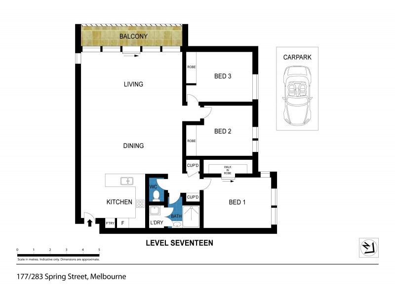 177/283 Spring Street, Melbourne VIC 3000 Floorplan