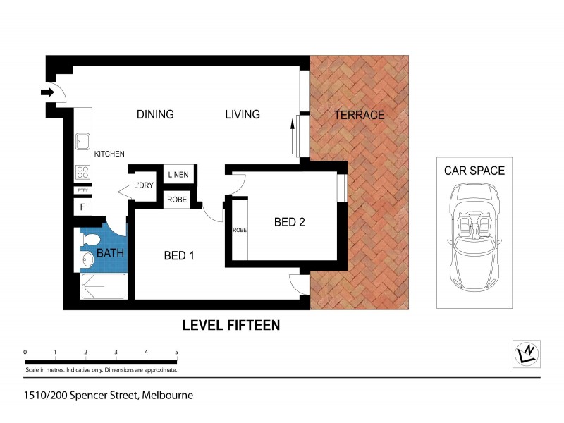 1510/200 Spencer Street, Melbourne VIC 3000 Floorplan