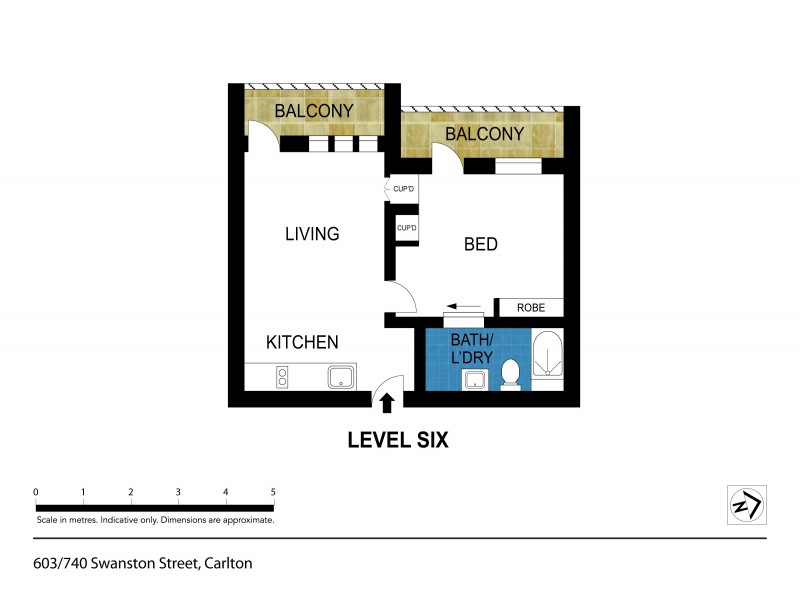 603/740 Swanston St, Carlton VIC 3053 Floorplan