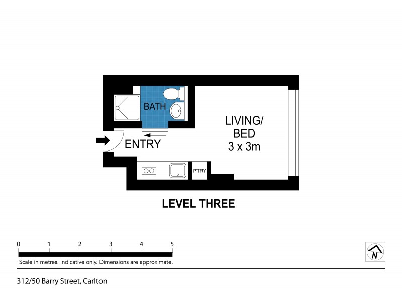 312/50 Barry St, Carlton VIC 3053 Floorplan