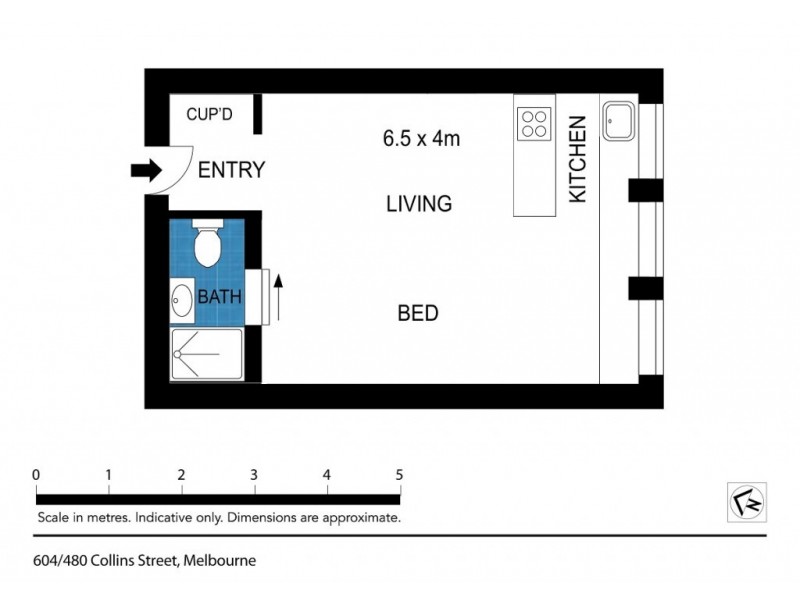 1403/480 Collins St, Melbourne VIC 3000 Floorplan