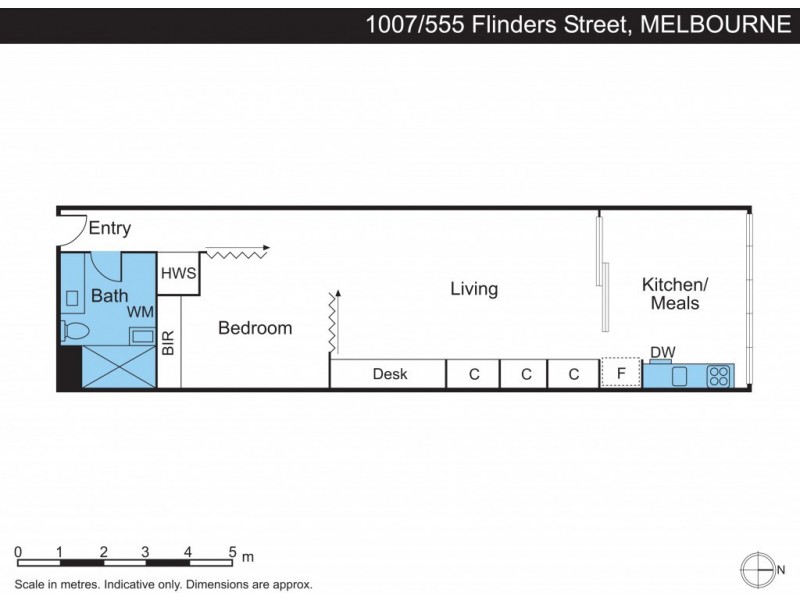 1007/555 Flinders Street, Melbourne VIC 3000 Floorplan