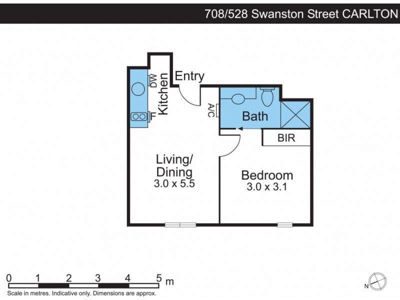 708/528 Swanston Street, Carlton VIC 3053 Floorplan