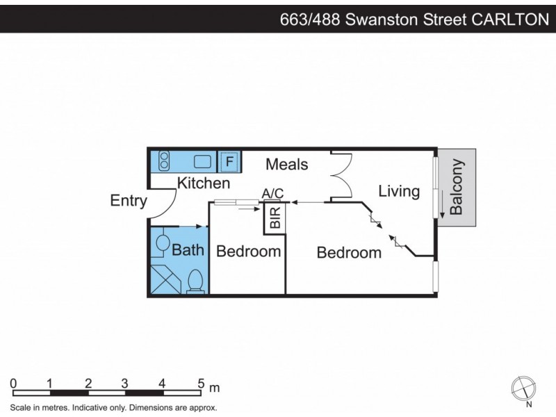 663/488 Swanston St, Carlton VIC 3053 Floorplan