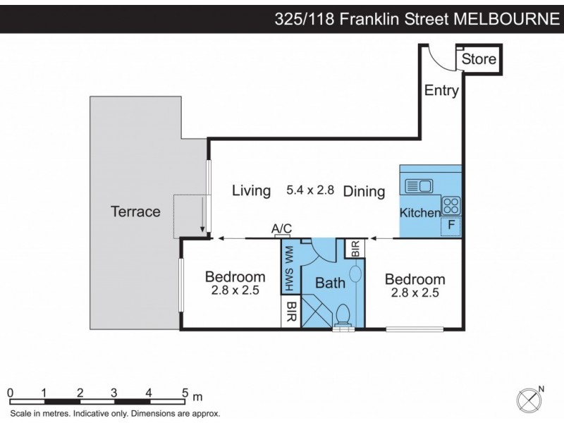 325/118 Franklin Street, Melbourne VIC 3000 Floorplan
