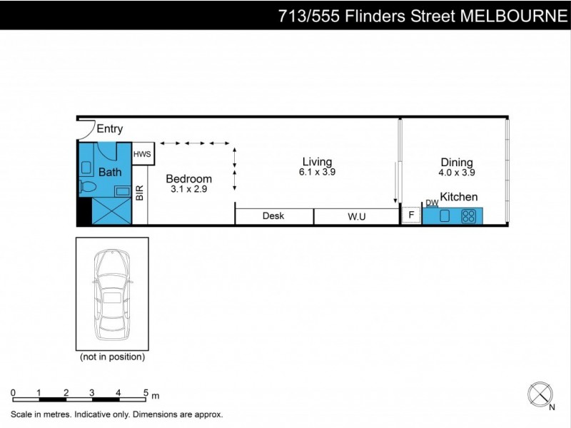 713/555 Flinders Street, Melbourne VIC 3000 Floorplan
