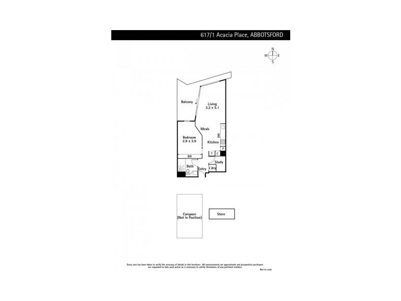 617/1 Acacia Place, Abbotsford VIC 3067 Floorplan