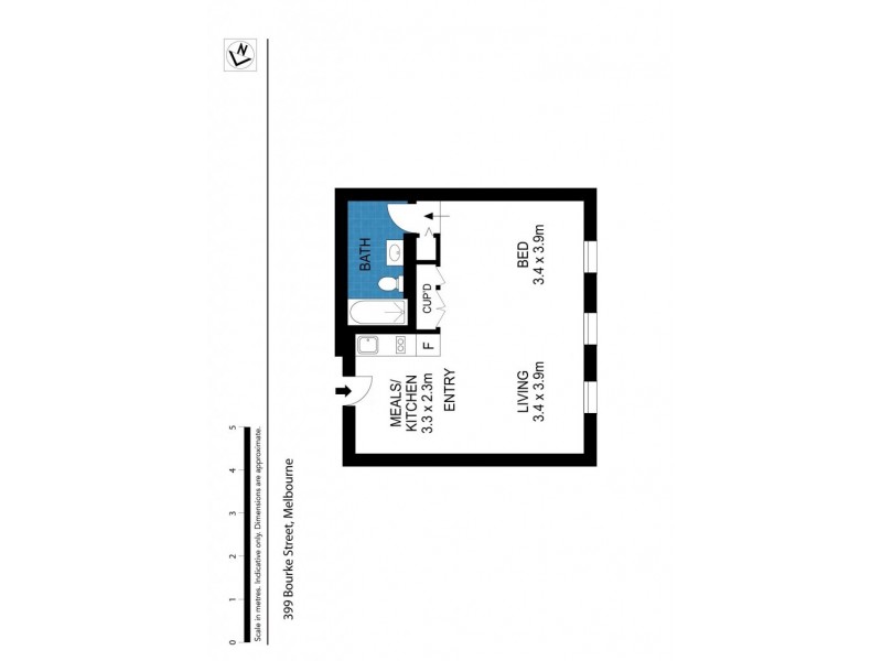 209/399 Bourke St, Melbourne VIC 3000 Floorplan