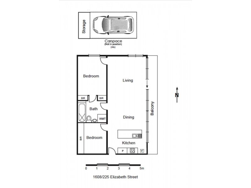 1608/225 Elizabeth Street, Melbourne VIC 3000 Floorplan