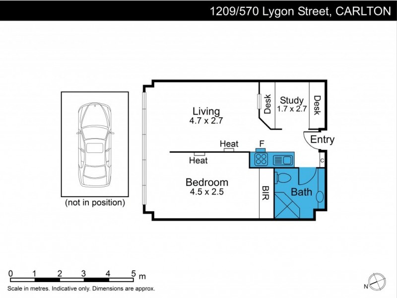1209/570 Lygon Street, Carlton VIC 3053 Floorplan