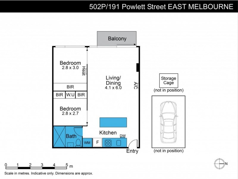 502P/191 Powlett Street, East Melbourne VIC 3002 Floorplan