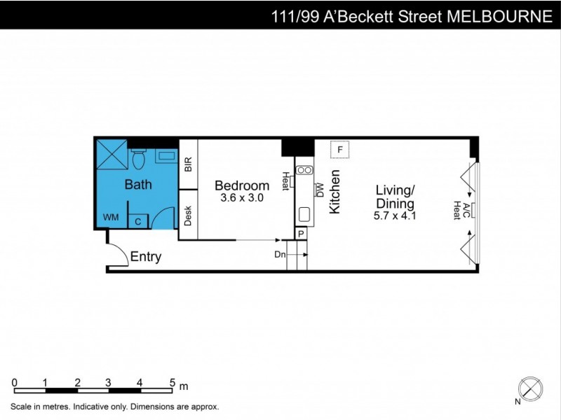 111/99 A’Beckett Street, Melbourne VIC 3000 Floorplan