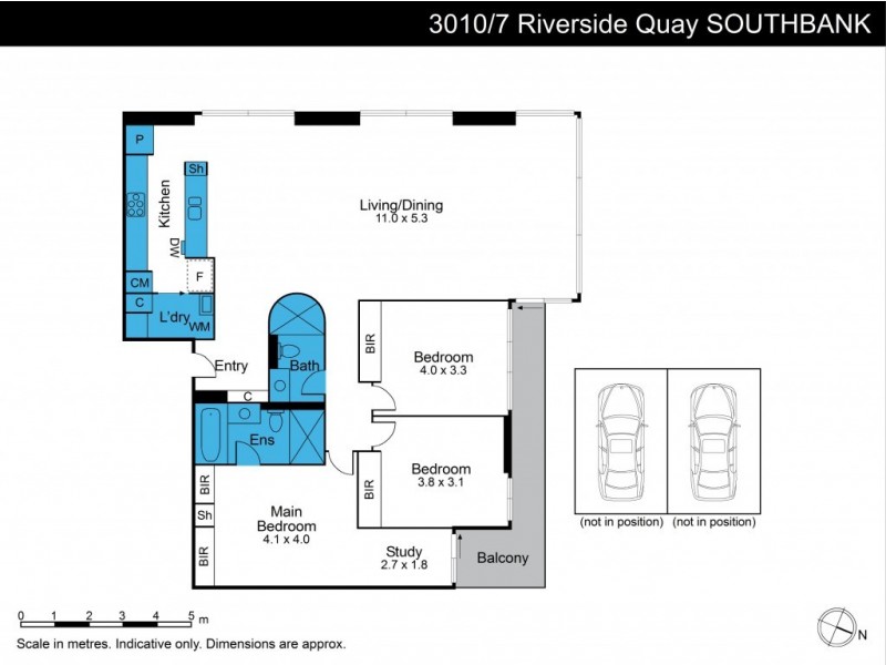 3010/7 Riverside Quay, Southbank VIC 3006 Floorplan