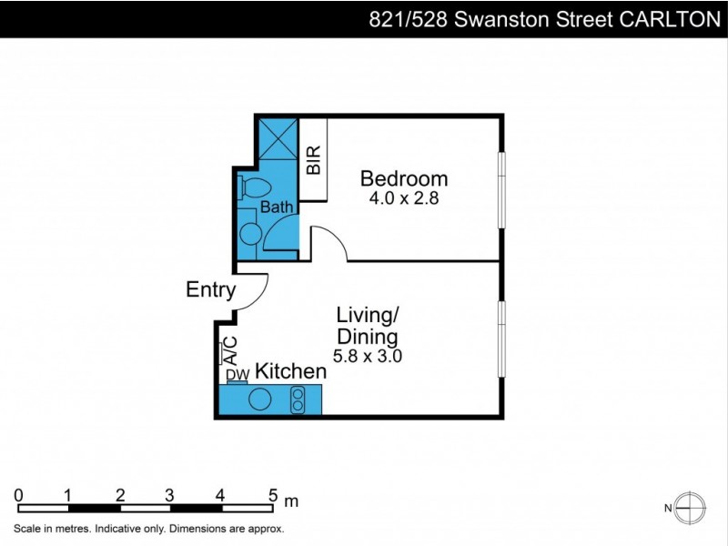 821/528 Swanston Street, Carlton VIC 3053 Floorplan