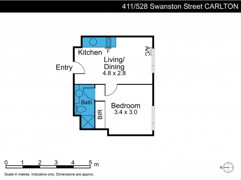 411/528 Swanston Street, Carlton VIC 3053 Floorplan