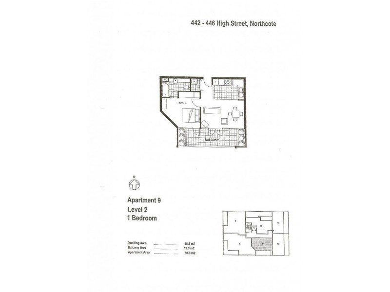 9/442-446 High Street, Northcote VIC 3070 Floorplan