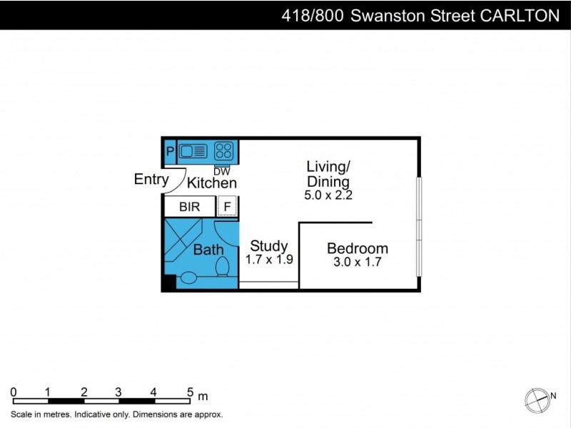418/800 Swanston St, Carlton VIC 3053 Floorplan
