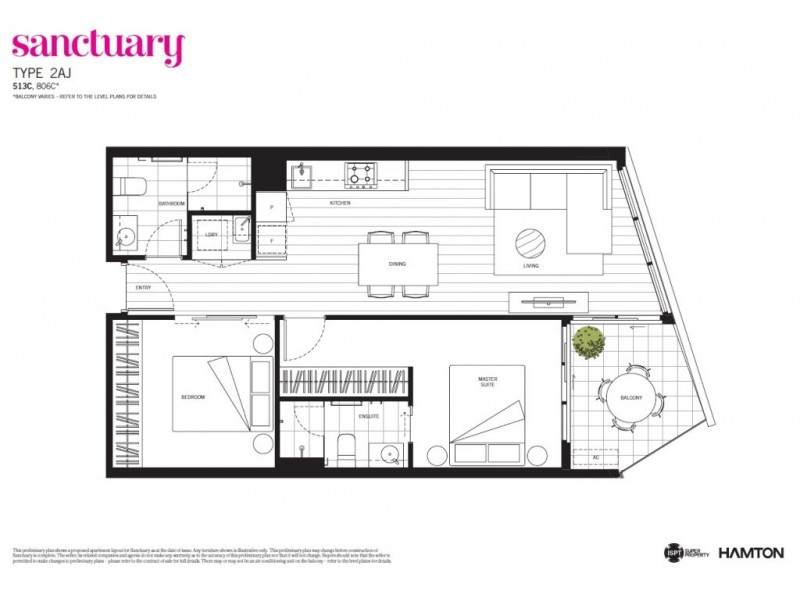513/4 Acacia, Abbotsford VIC 3067 Floorplan