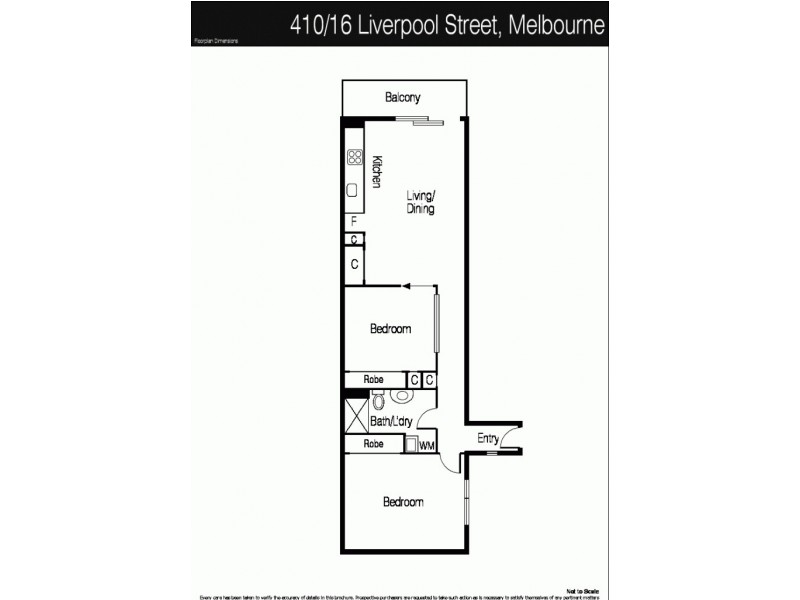 410/16 Liverpool Street, Melbourne VIC 3000 Floorplan