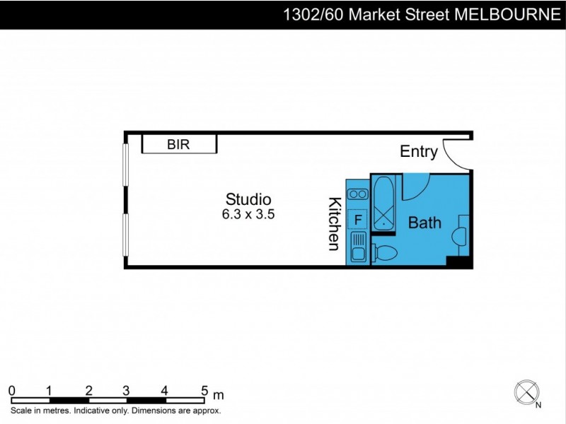 1302/60 Market Street, Melbourne VIC 3000 Floorplan