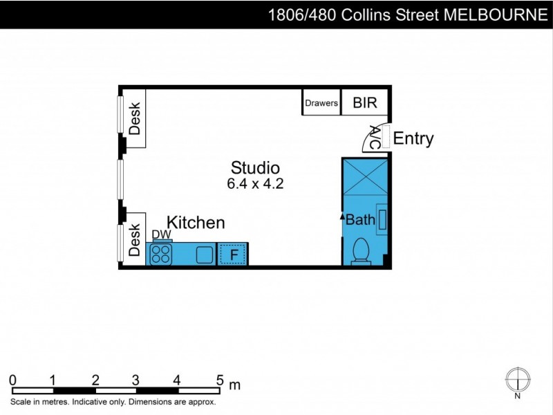 1806/480 Collins Street, Melbourne VIC 3000 Floorplan